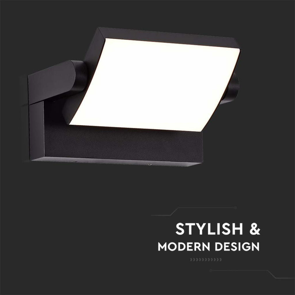 Lampada LED Muro 17W Rettangolare Ruotabile 4000K IP65 Nera