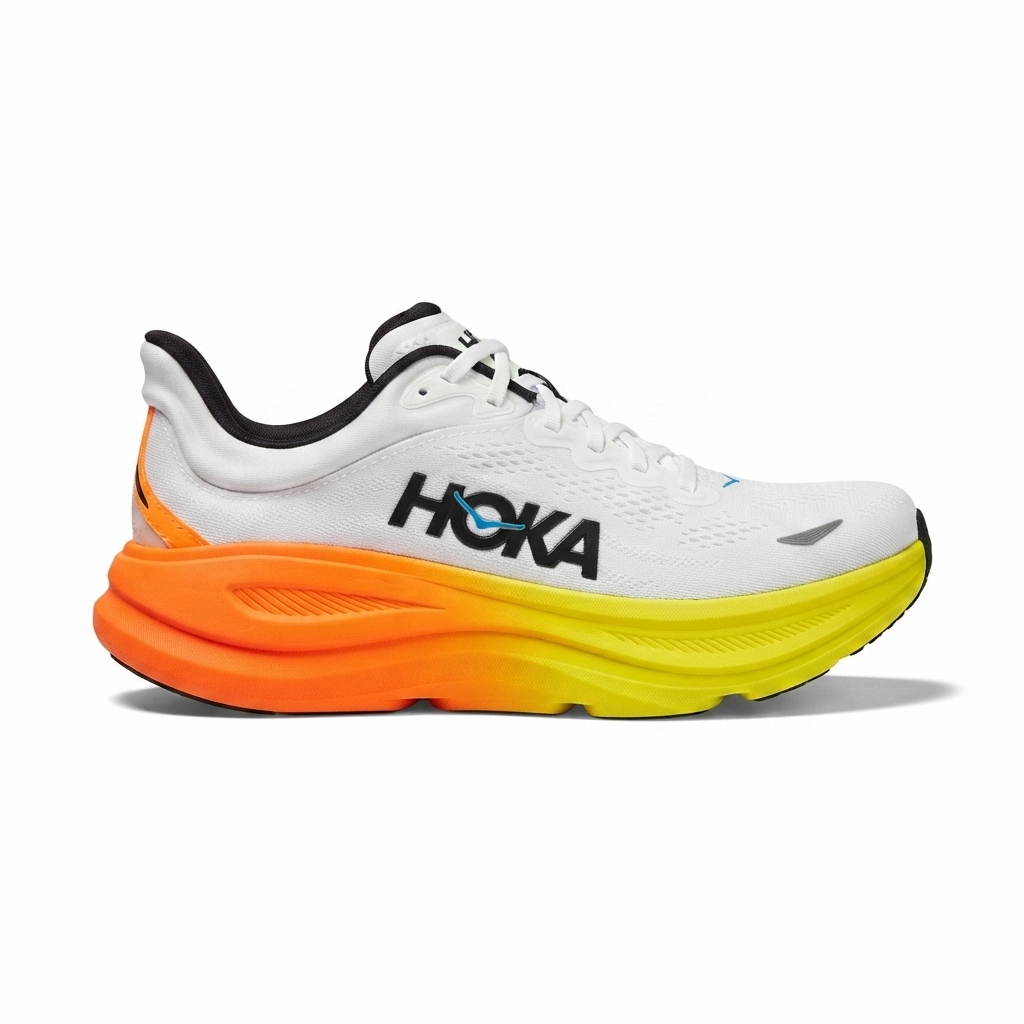 Hoka One One Scarpa Running Uomo Bondi 9 1162011/WNG Bianco