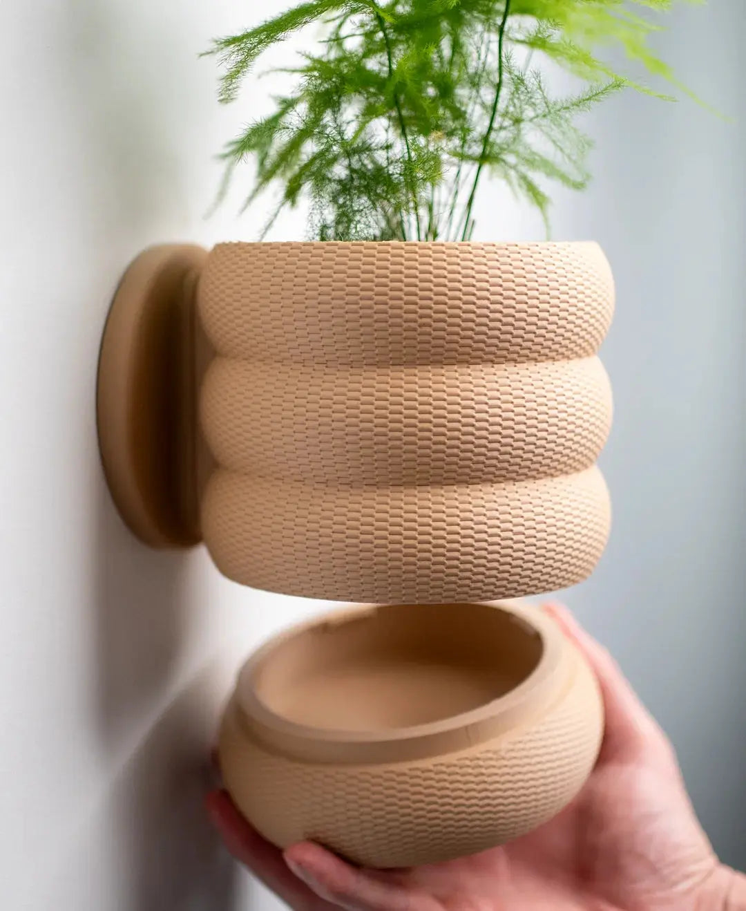 WeaveBubble: Fioriera da Parete Ecologica Intrecciata