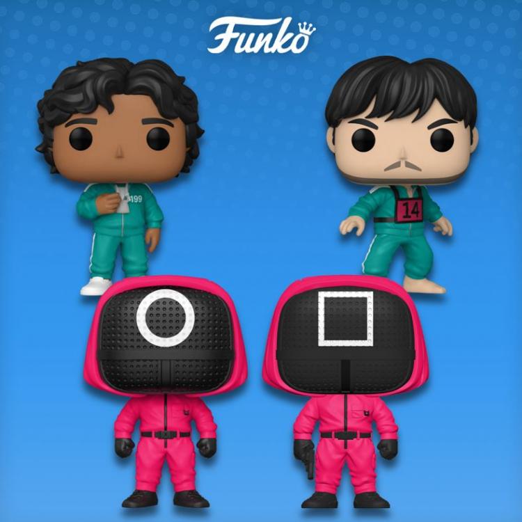 Funko Pop ! Television Squid Game - (1226) Masked Worker Red Soldier Figure 9Cm