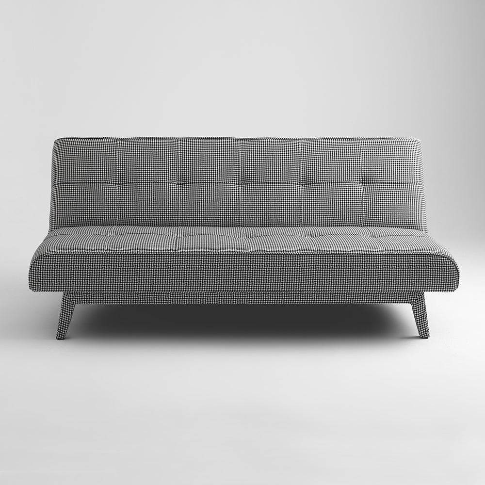 Divano letto 2 posti MODES Dark Pepita, nero