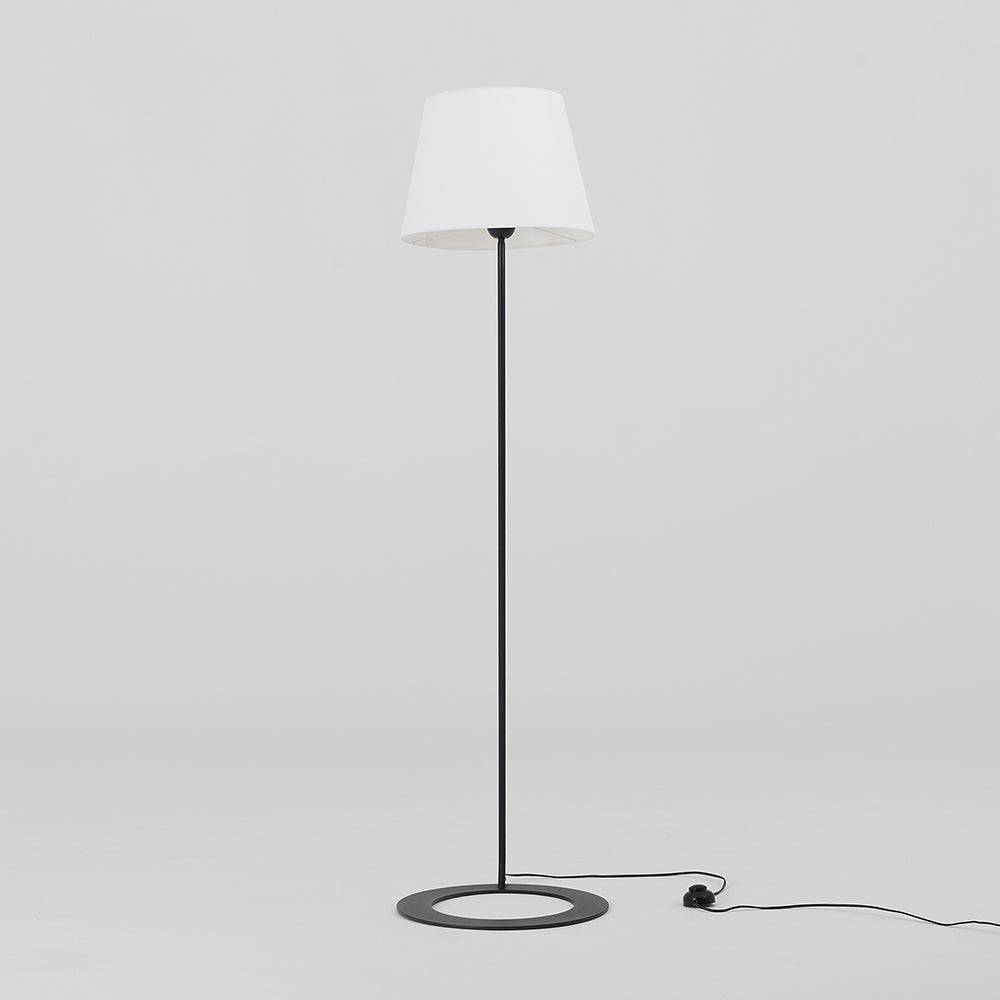 Lampada da Terra SHADE - paralume bianco, base nera