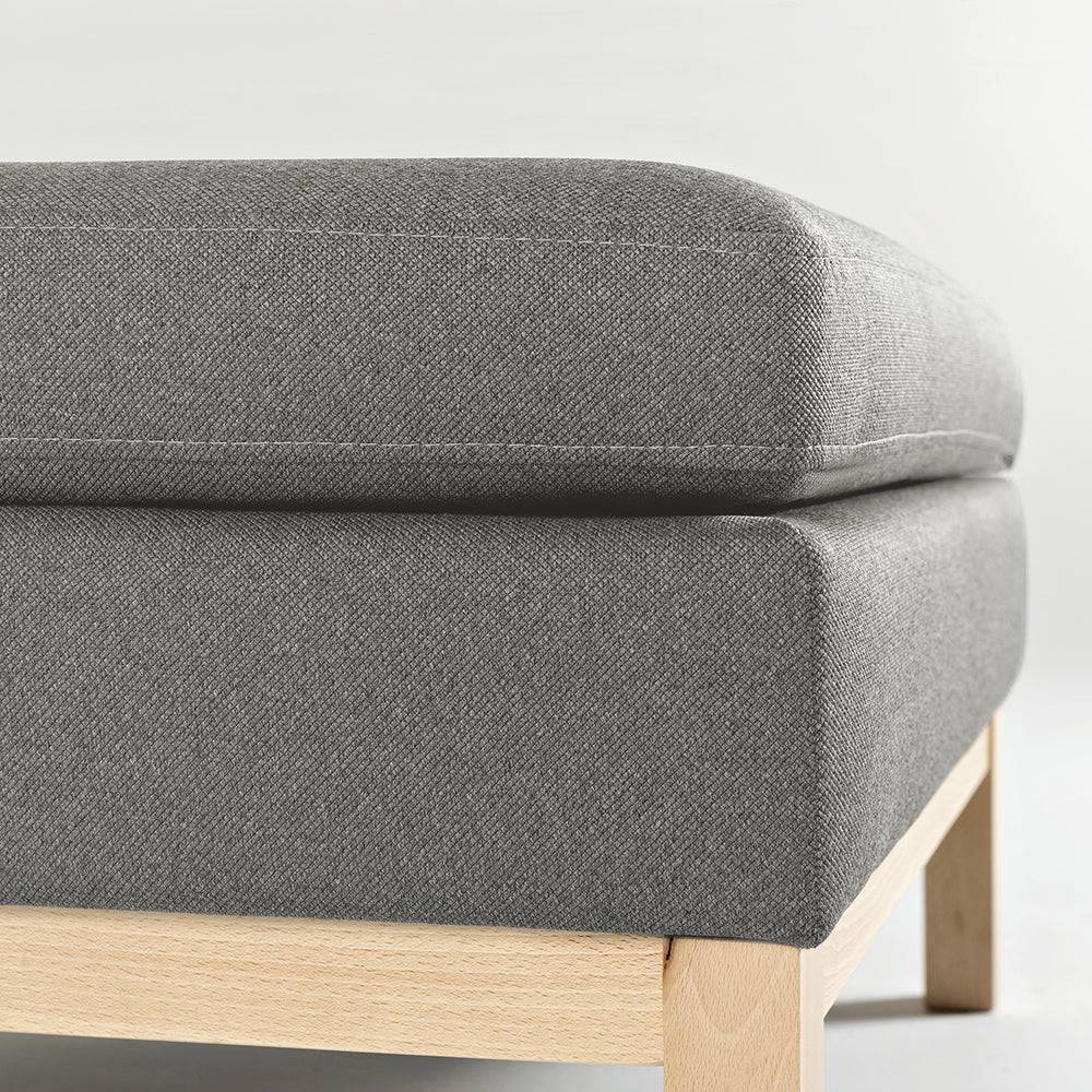 Pouf AMBIENT WOOD – Quarz, Natur