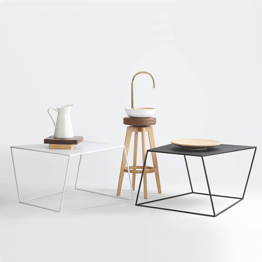 Tavolino ZAK METAL 80 bianco