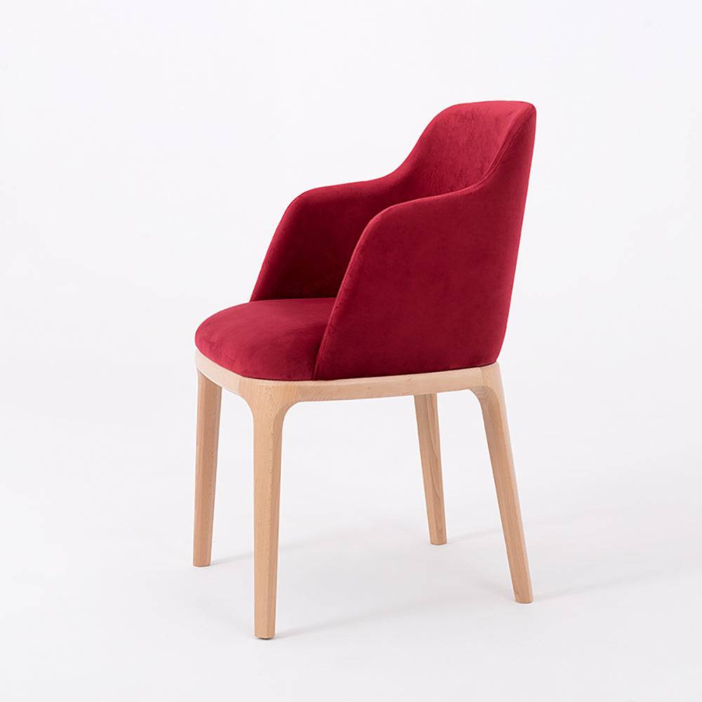Sedia LULU con Braccioli - Cranberry