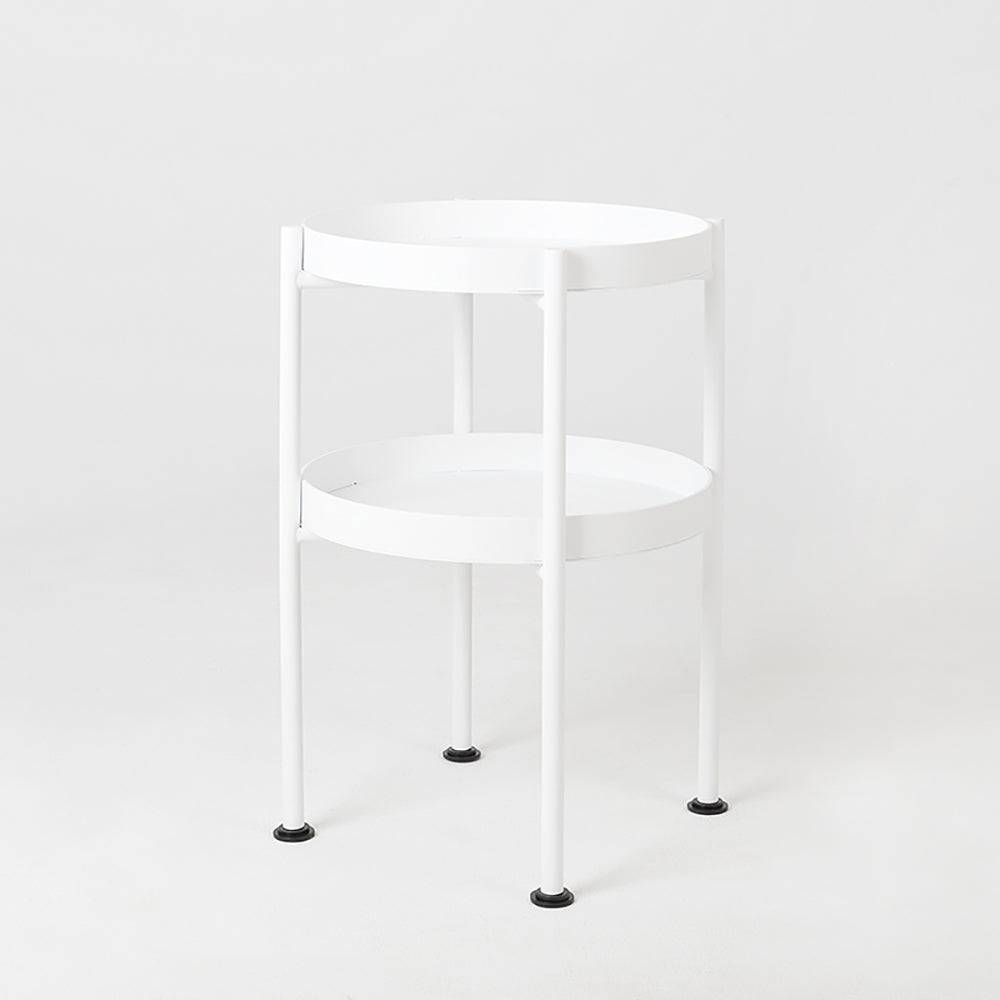 Tavolino laterale HANNA METAL 40-2F - bianco