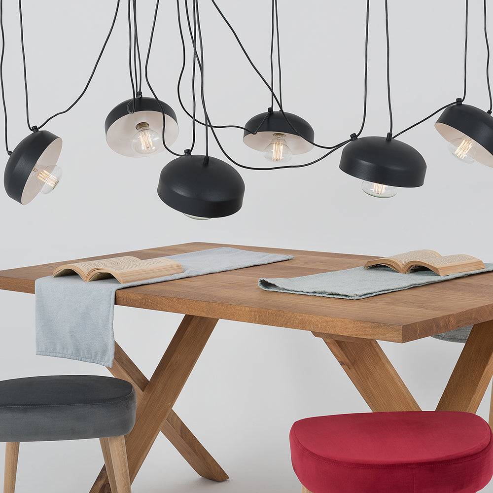 Pendelleuchte POPO FLAT L 6 - Schwarz