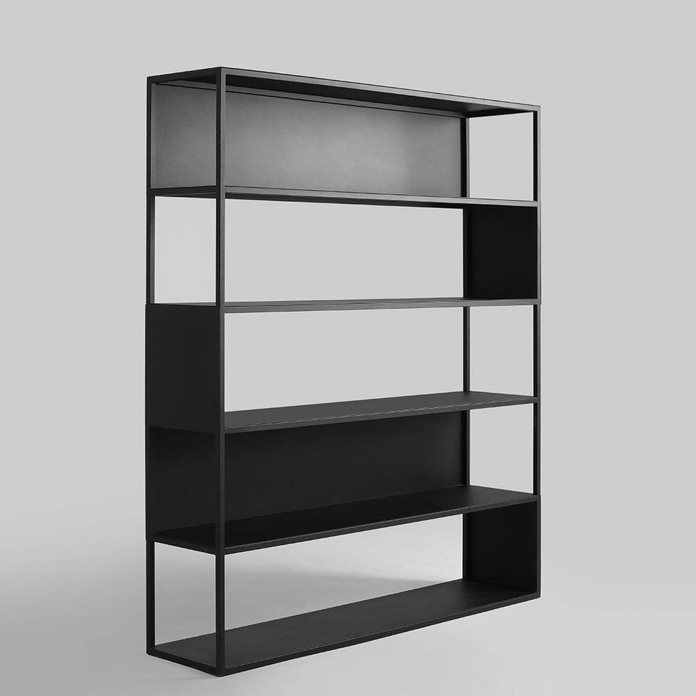 Libreria HYLLER SIDE METAL 150x180 nero