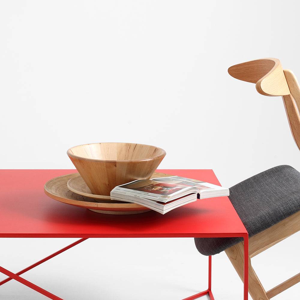 Tavolino MEMO METAL 80x80 Rosso