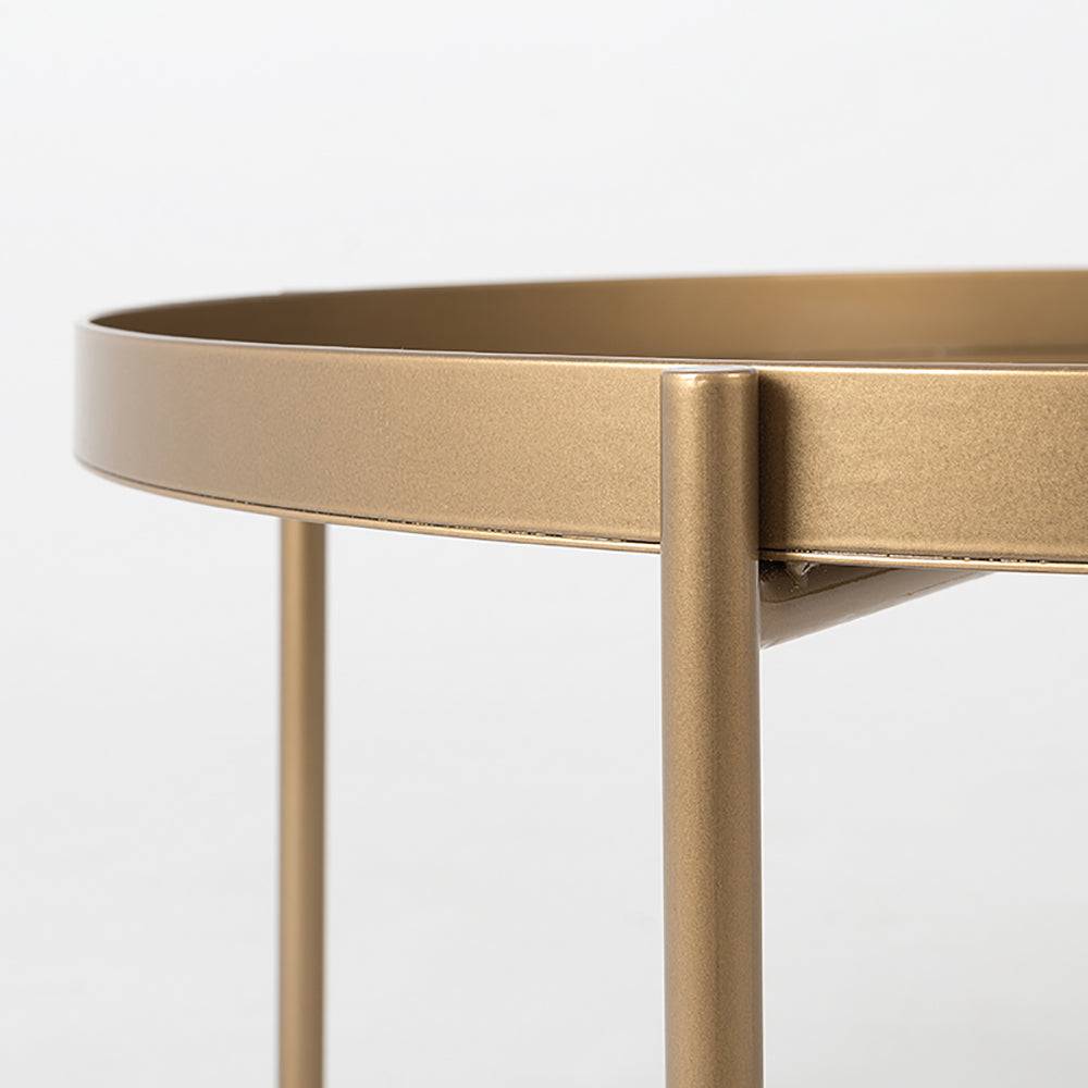 Couchtisch HANNA METAL 80 - Gold