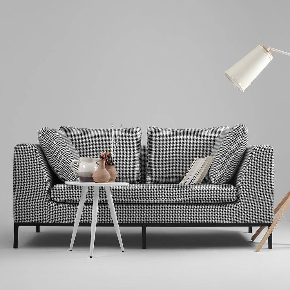 2-Sitzer-Sofa AMBIENT Dark Pepita Schwarz