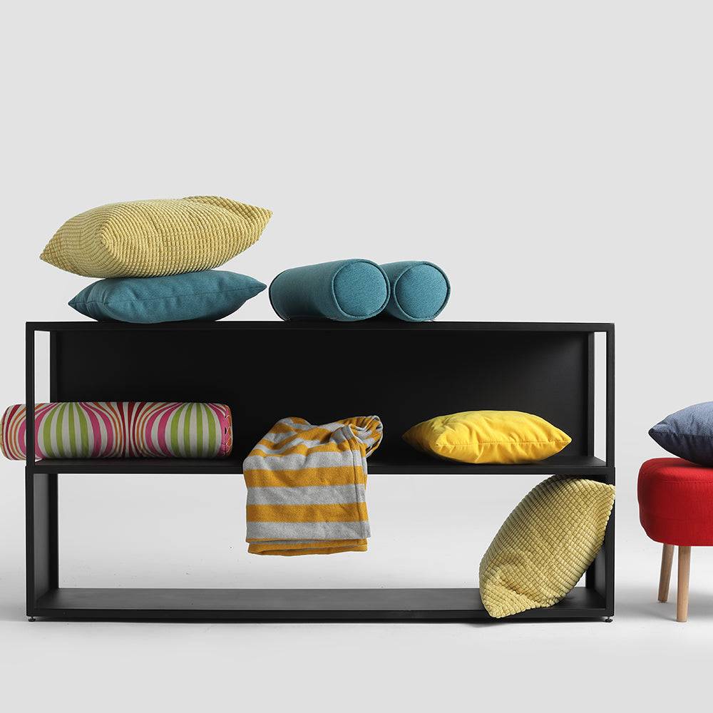 Libreria HYLLER SIDE METAL 150x75, nero