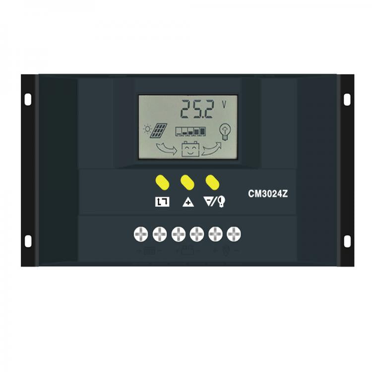 SOLARLADEREGELGERÄT 12V/24V 30A AUTOMATISCH FÜR SOLARPANEELE