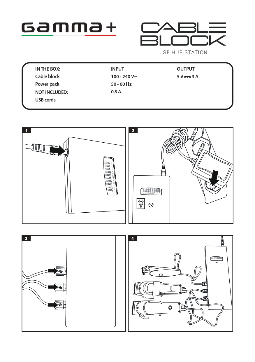 GammaPiù Cable Block Alimentatore Per Tosatrici
