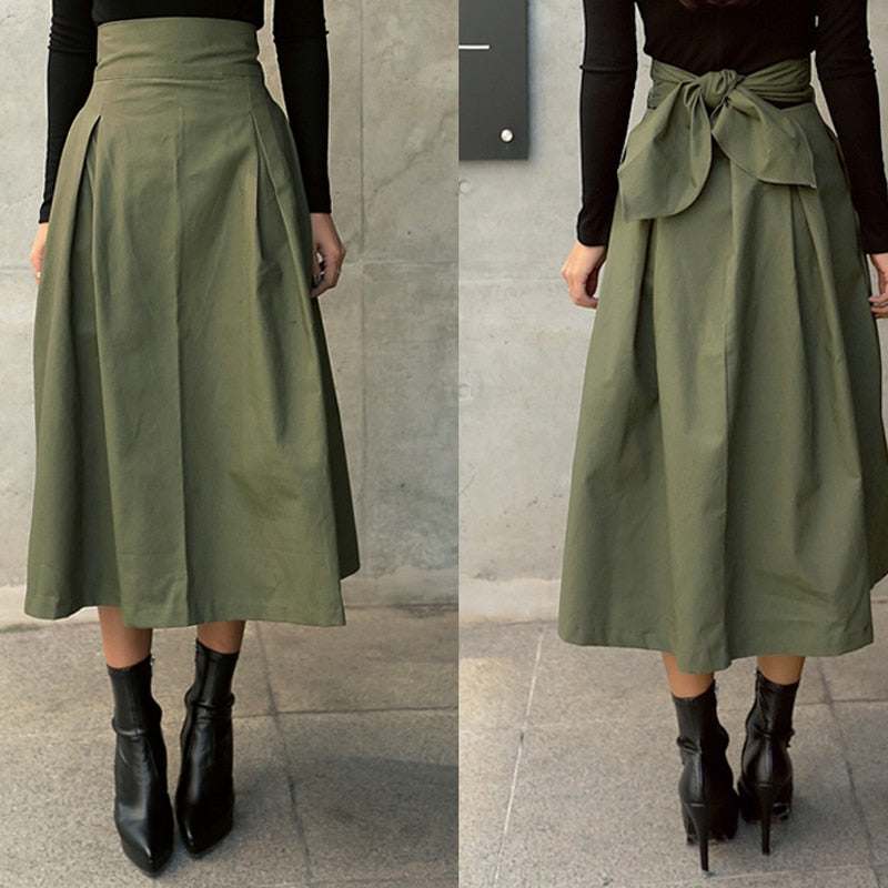 Gonna lunga donna autunnale