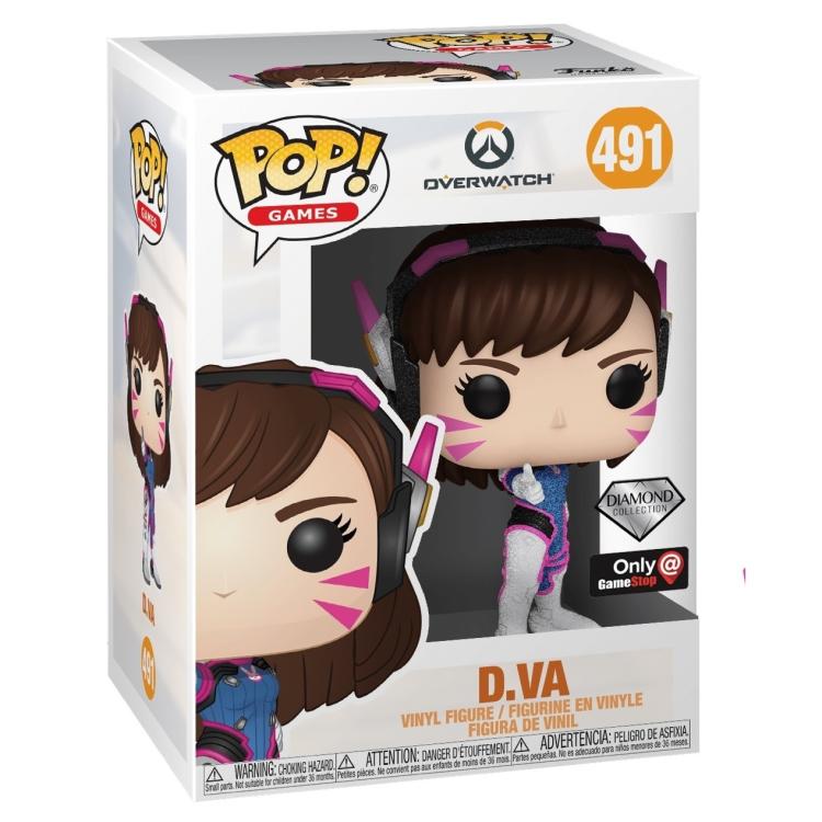 Funko Pop! Games - Overwatch (491) D.Va - Diamond Collection - Vinylfigur 9cm