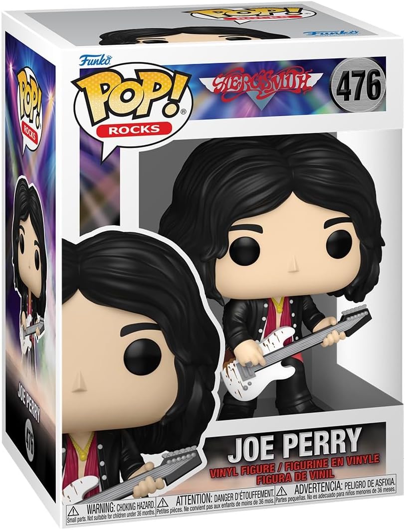 Funko Pop ! Rocks Aerosmith (476) Joe Perry Figure Vinyl Rock Band Collezione