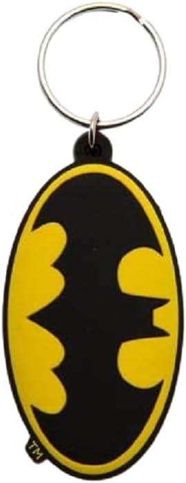 Pyramid Schlüsselanhänger (Batman Logo) – Gummi-Schlüsselanhänger DC Comics