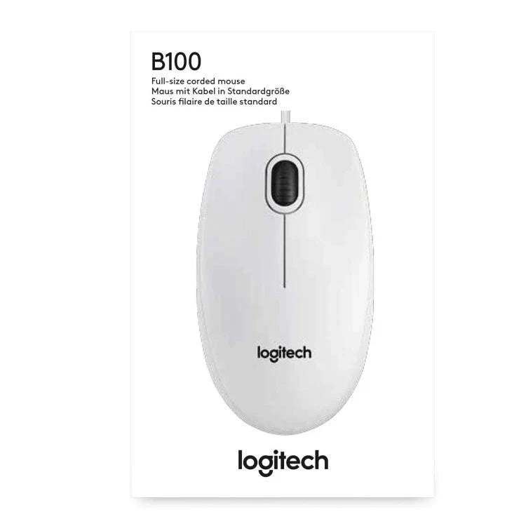 Logitech B100 Mouse Ottico Cablato Con Filo Usb 800 Dpi Ambidestro Windows Mac