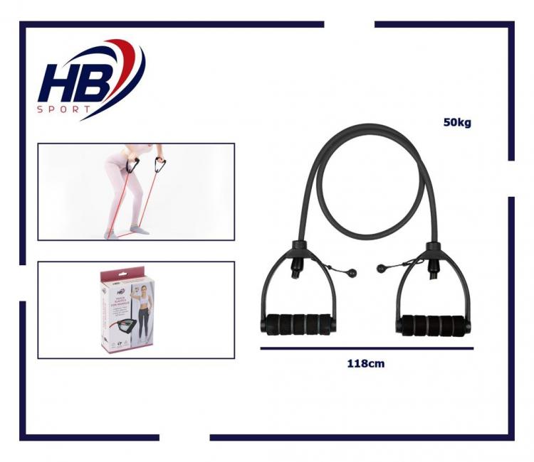 BANDA DI RESISTENZA FASCIA ELASTICA ESTENSORE CORDA FITNESS PILATES YOGA | 50KG
