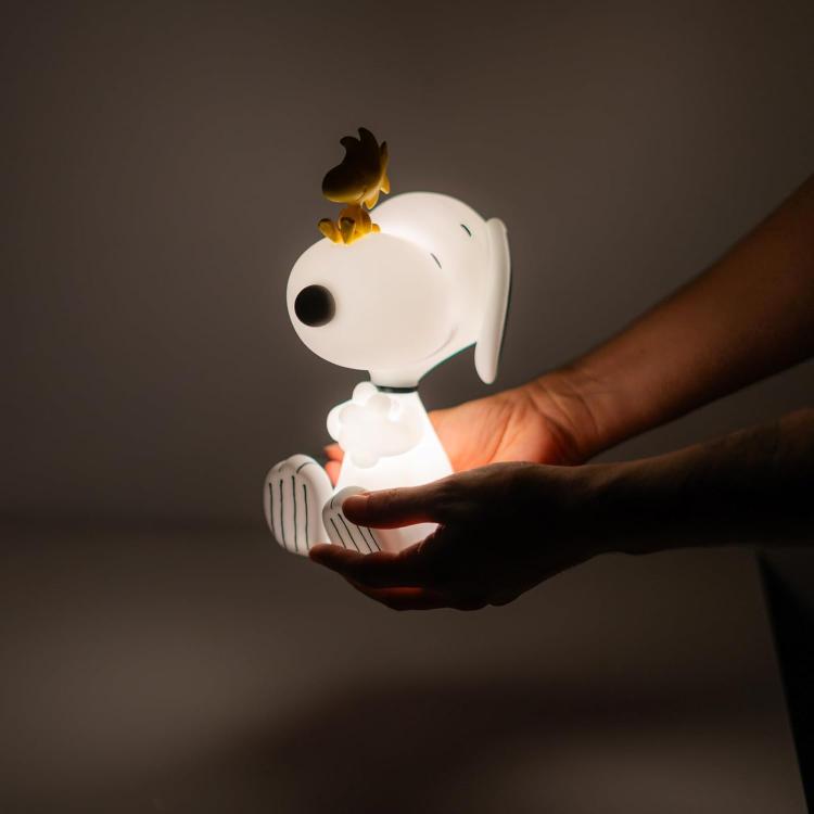 Tischlampe Snoopy 3D, Nachtlicht, wiederaufladbar über USB-C oder AAA-Batterien