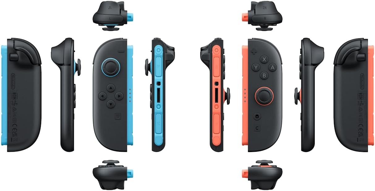 Nintendo Switch 2 – Set mit 2 Joy-Con Controllern, Rot-Blau, Neu, NSW2