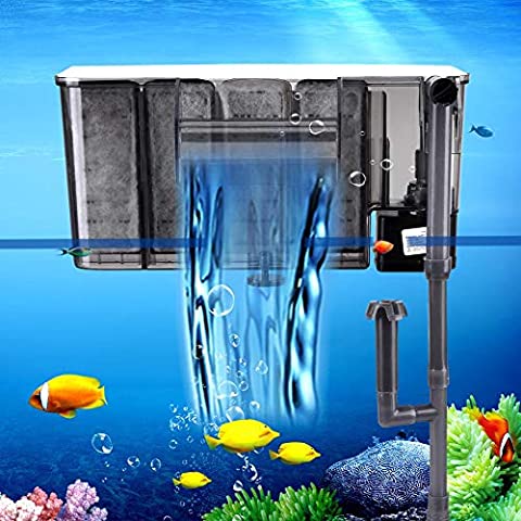 Filtro Zainetto Esterno Per Pulizia Acquario Effetto Cascata Pompa 200L/H |Xp-09