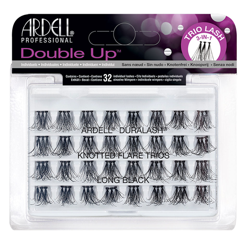 Ardell Wimpern Double Up Trio Long Black Knotless