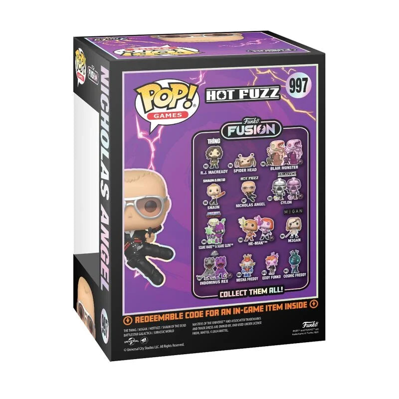Funko Fusion Pop ! Games Hot Fuzz (997) Nicholas Angel Vinyl Figure Statua 9Cm