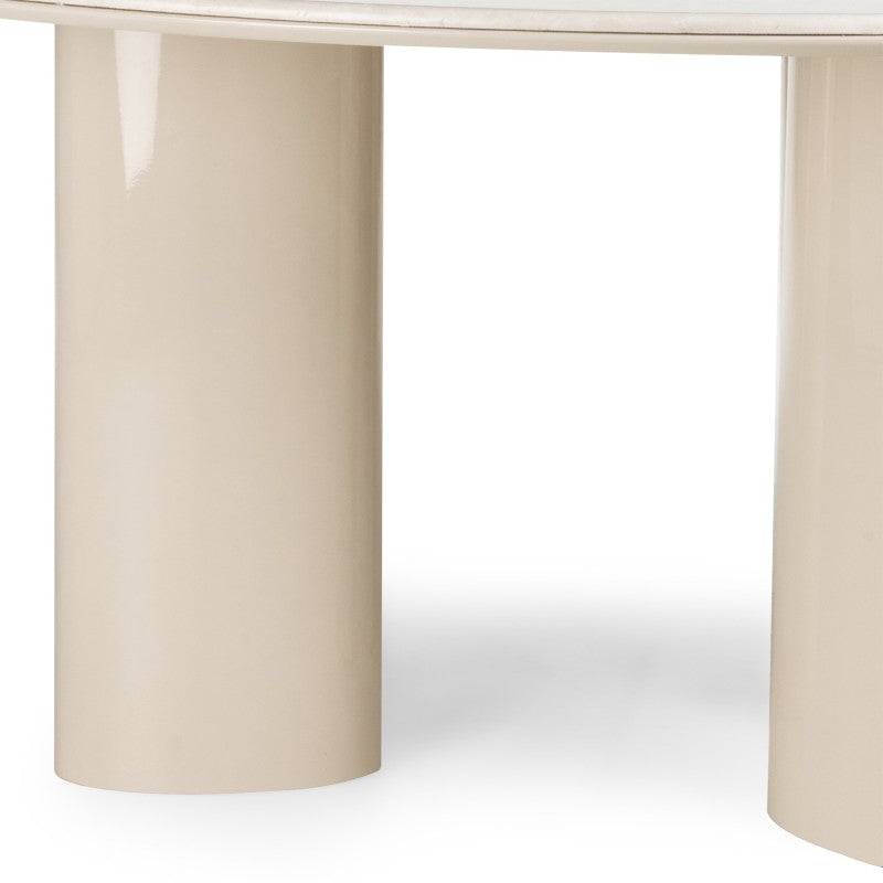 RIONA Tavolo da Pranzo 160 cm, Beige Chiaro/Marmo