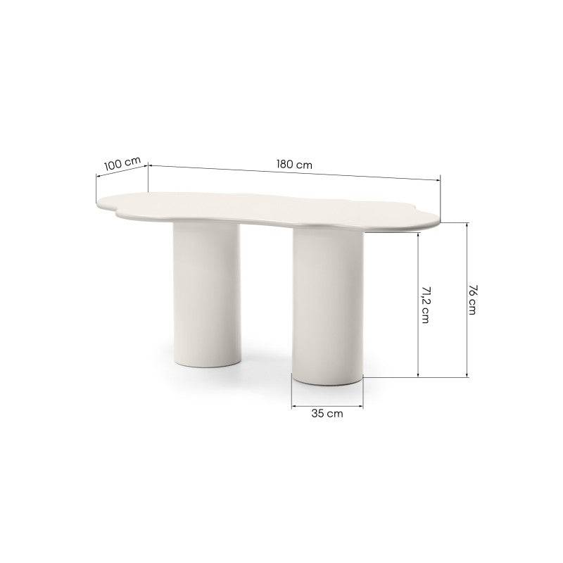 Tavolo da Pranzo VIVRE 180 cm, Grigio-Beige
