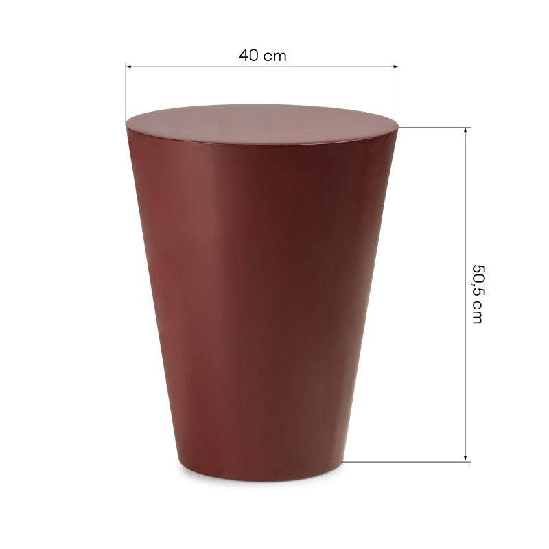 Tavolino ELISSA TALL 40 cm Bordeaux Lucido