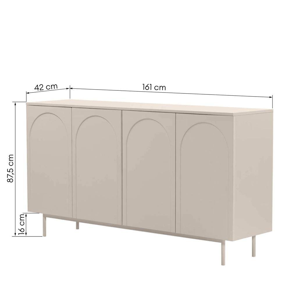 Credenza AESTHETIC quattro ante, cashmere