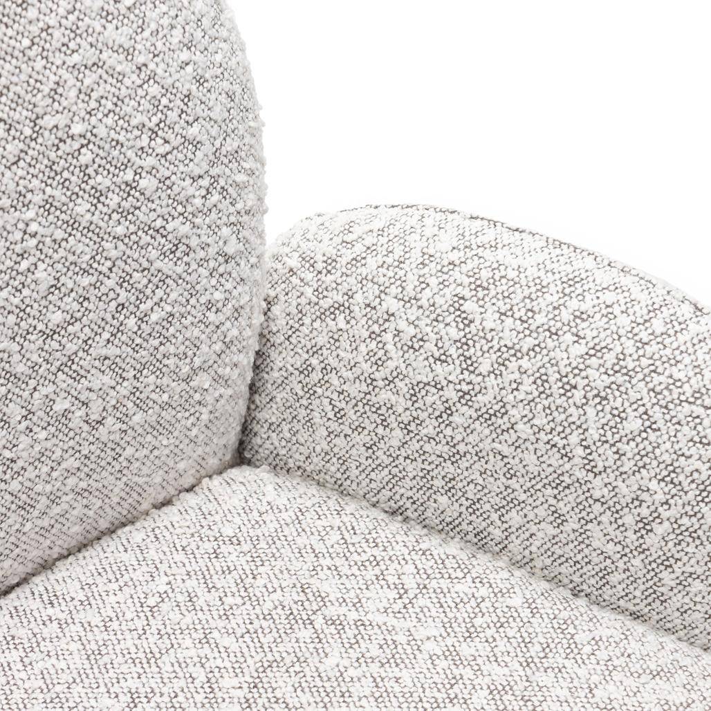 Poltrona girevole FINEST, grigio, forme arrotondate