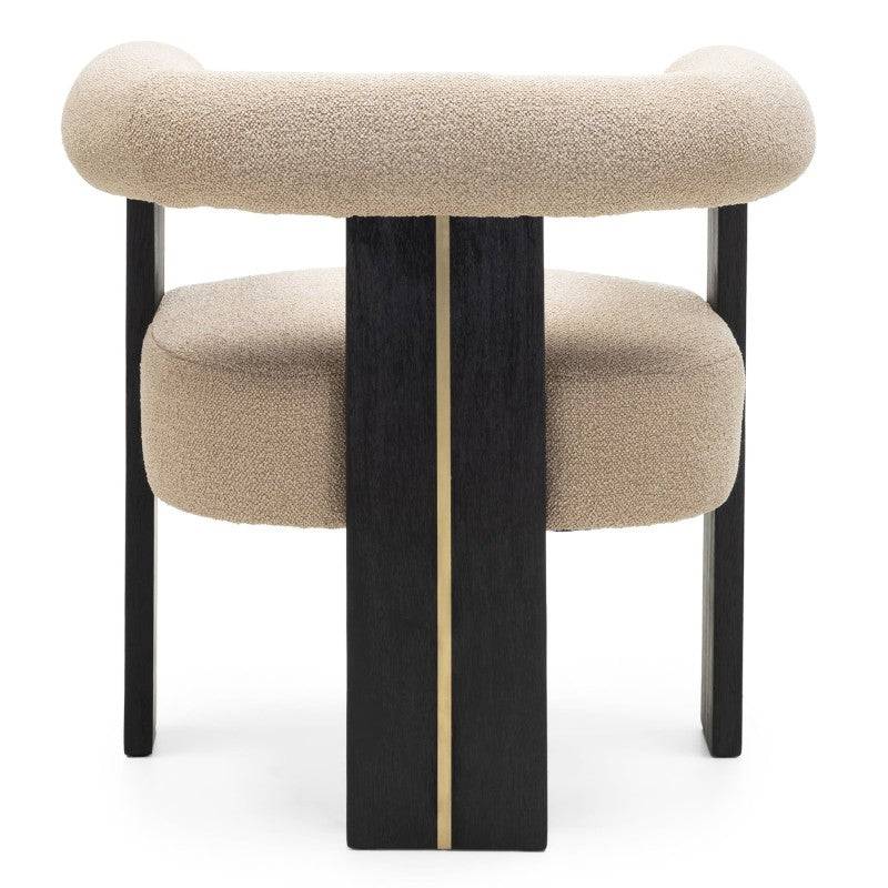Sedia imbottita MARGARET Beige/Nero