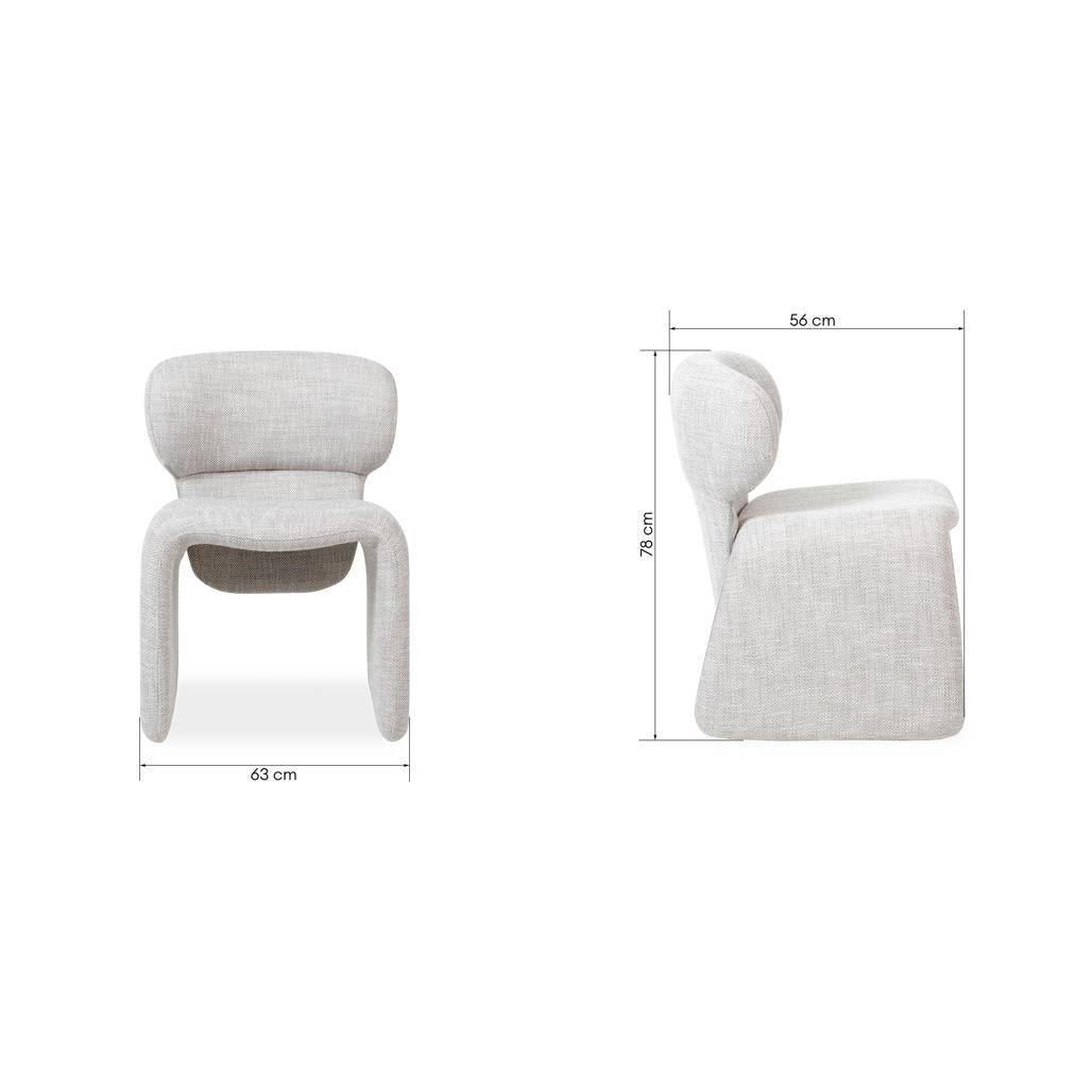 Sessel BIZZA, beige und grau gepolstert