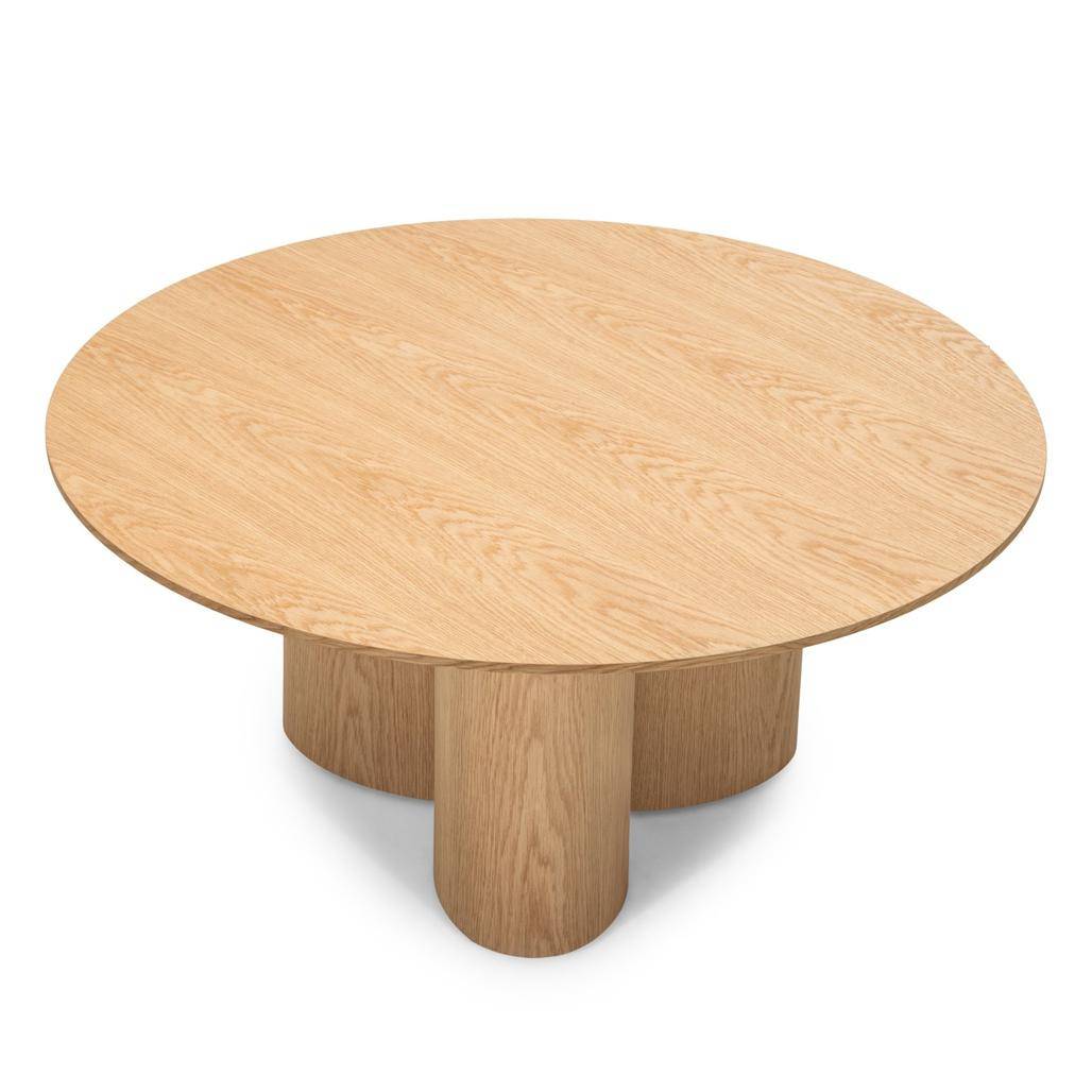 Couchtisch NAORA, rund, 100 cm, Wildeiche Natur