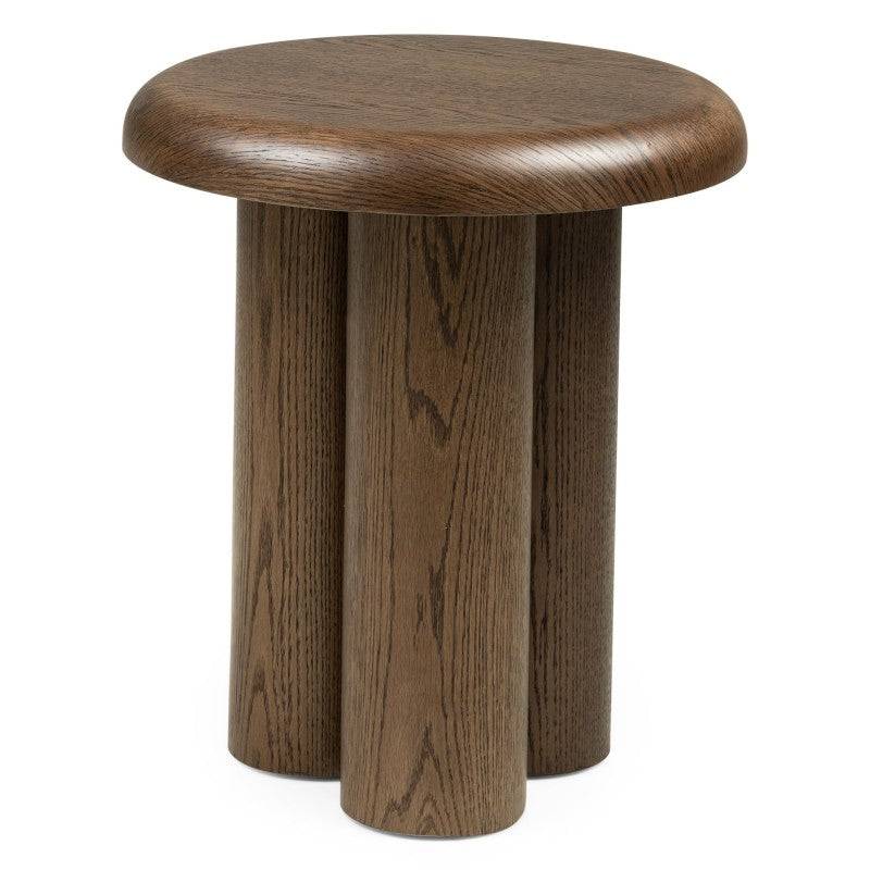 Set di tavolini WALNUT rovere scuro forme arrotondate
