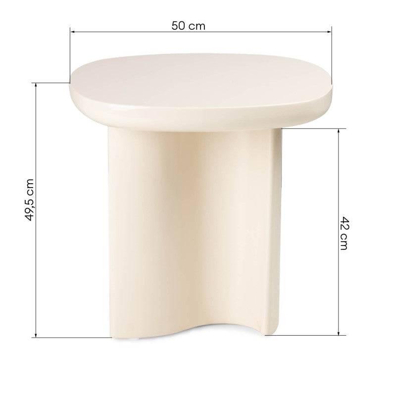 Tavolino laterale PUREL 50 cm, beige chiaro