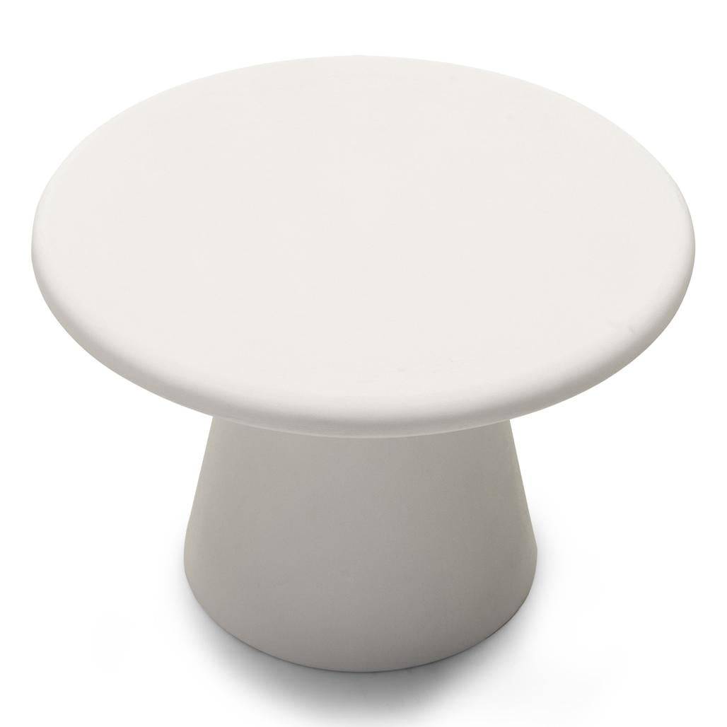Tavolino da caffè METRE 60 cm, rotondo, ecru, microcemento
