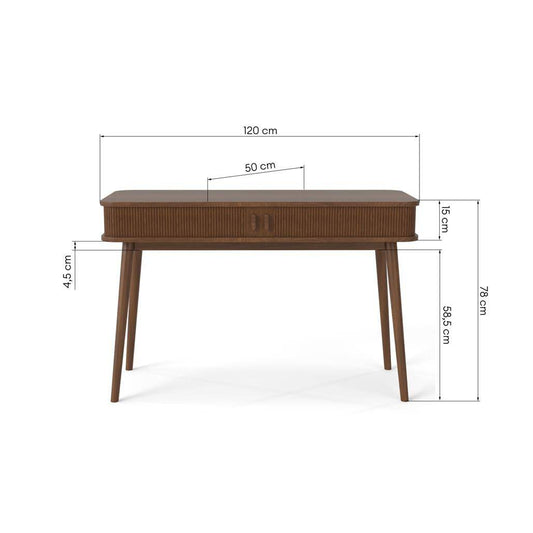 Desk ORA with slats, walnut