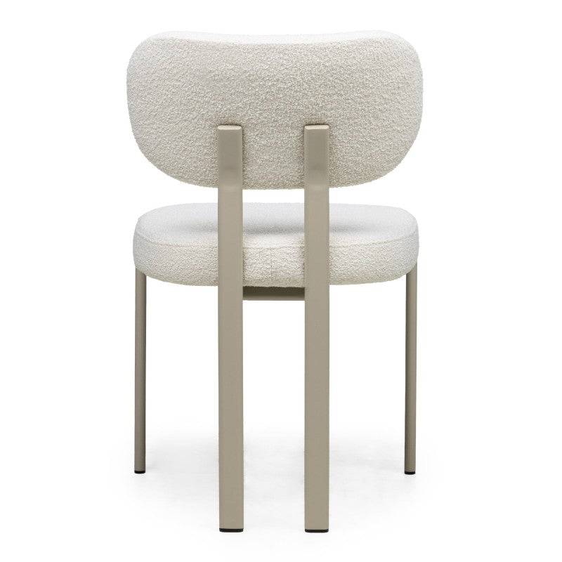 Poltrona FLARA rivestita panna gambe beige