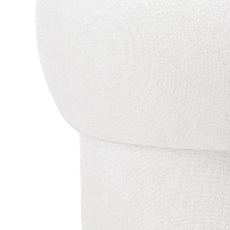 Pouf BOOP rotondo rivestito bianco