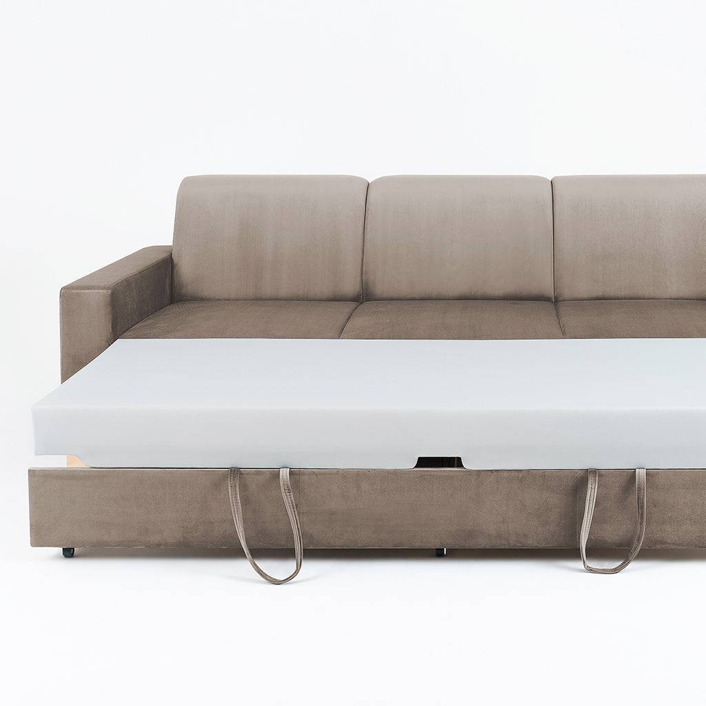 Divano letto STABLE 3 posti - beige, naturale