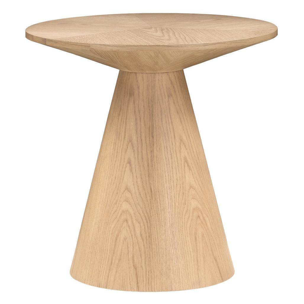 Tavolino laterale ORB, 60 cm, rotondo, quercia