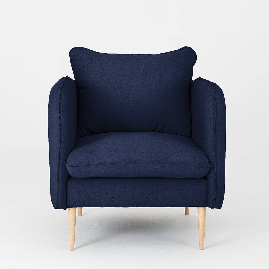 Poltrona POSH WOOD - Inchiostro, Naturale