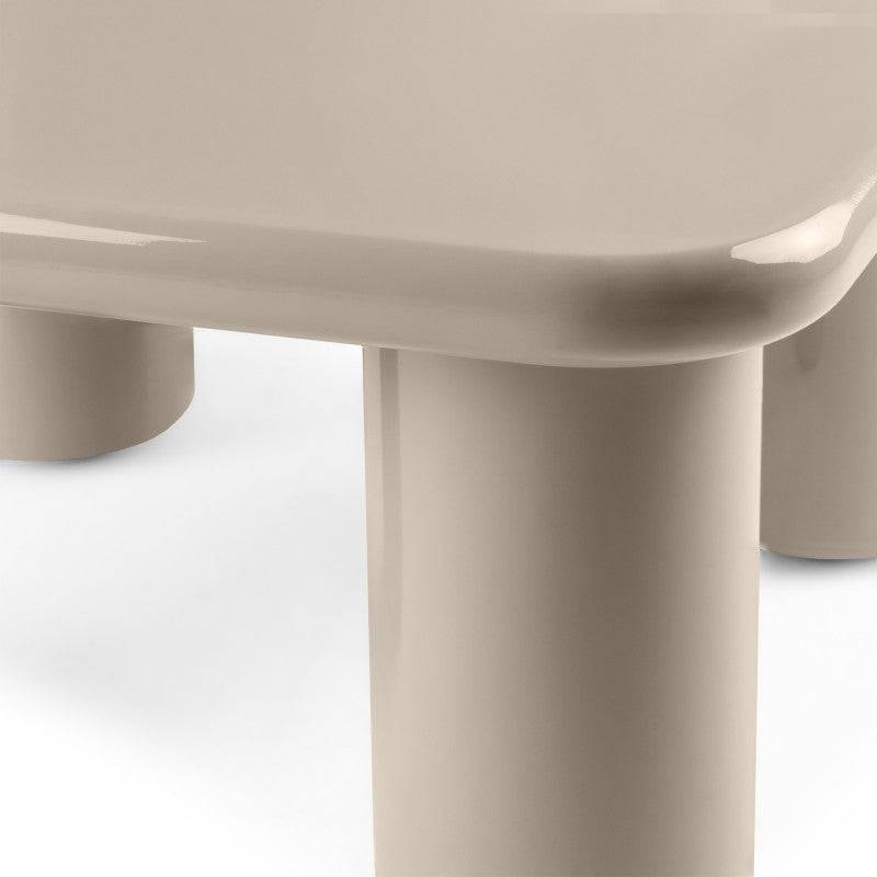 Tavolino MURIEN 70 cm, beige scuro, lucido