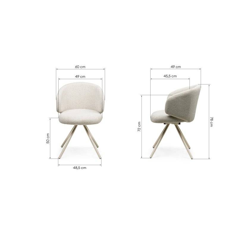 Poltrona girevole PERLA beige