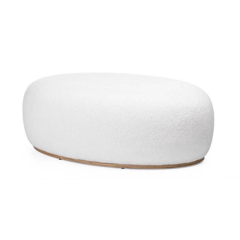 Pouf PEBBLE forme arrotondate bianco