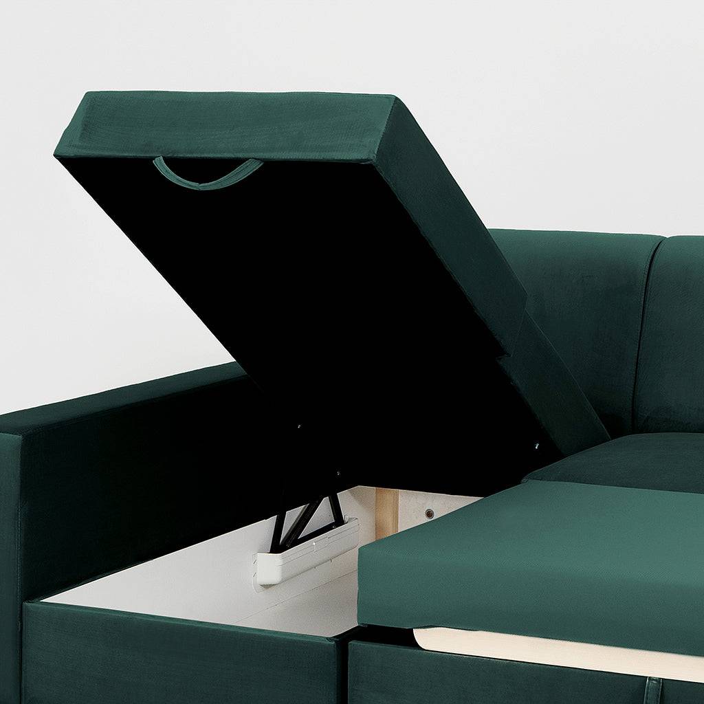 Divano Letto Angolare STABLE L - Avocado